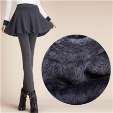 韩国百褶包裙加不倒绒加厚假两件打底裙裤外穿保暖打底裤裙批发