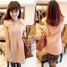 网上开店加盟气质百搭兔毛连衣裙代理代发韩国女装代理服饰批发