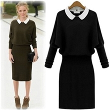 2013新款欧美长袖针织打底裙高腰包臀修身秋冬连衣裙批发