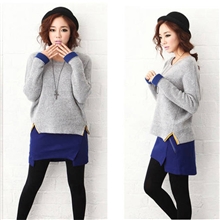 秋冬新款韩版蝙蝠衫女针织衫羊毛衫毛衣显瘦打底套装