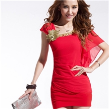 厂家直销斜肩吊带网纱拼接包臀性感夜店连衣裙