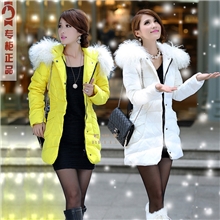 实拍2013冬装特价滩羊毛大毛领正品女新款秋冬潮中长款羽绒服批发