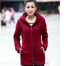 2013秋冬装大码开衫女装中长款卫衣加厚韩版休闲外套现货