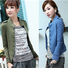 217#2013新品简洁韩版双排扣春秋款女装短外套