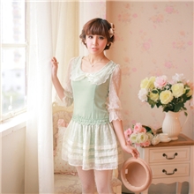 2013新款上市蔷枝雨儿甜美波点蓬蓬裙摆修身连衣裙两色入a8771