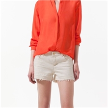 2013春夏新款肩部铆钉装饰小立领长袖衬衫衬衣女式