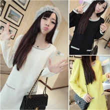 2013秋冬装新款甜美淑女修身圆领钉珠纯色长袖连衣裙特价