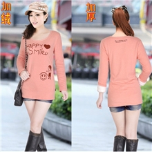 2013冬装女士加厚T恤批发韩版修身加绒打底衫保暖衫不掉绒