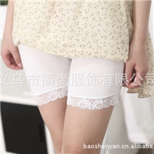 夏装莫代尔蕾丝防走光安全孕妇裤孕妇三分打底裤孕妇打底裤2032