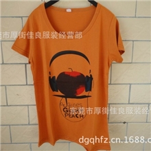 【2013春夏单款清仓价：6元】韩版个性字母印花全棉宽松短袖T恤