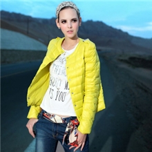 2013新款修身冬装圆领单排扣短款小棉袄女外套8847