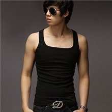 1件代发男背心方领男士背心夏健身纯棉韩版打底汗衫批发