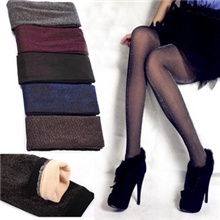 秋冬银丝外穿假透肉加厚加绒九分踩脚显瘦保暖打底裤袜秋裤女特价