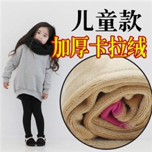 儿童冬季保暖裤彩色糖果色双层加厚打底靴裤九分连裤袜不倒绒棉裤