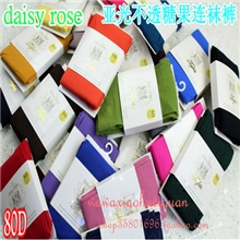 厂家直销日本【daisyrose】正品80D亚光不透天鹅绒彩色连裤丝袜
