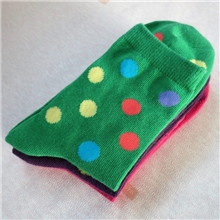 外贸全棉五颜六色女士成人袜子批发纯棉舒适圆点格子纯色袜