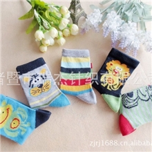 外贸原单原包5双包多色卡通全棉宝宝舒适可爱男童袜