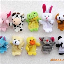 (指偶)儿童玩具批发亲子必备双层带脚动物手指偶[货号W286]