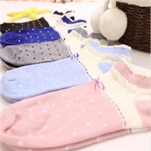 A072厂家直供成人袜韩国蕾丝花边蝴蝶结女士船袜袜子批发