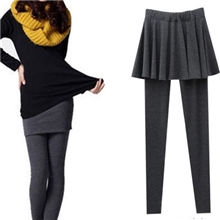 冬季韩版女式加绒加厚包裙摆裙裤打底裤潮流百搭爆款批发厂家直销