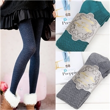 批发韩版春秋冬显瘦保暖波浪花纹打底裤袜子女士踩脚袜连裤袜时尚