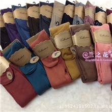 实拍日单优质纯棉彩色加厚连裤袜19色上新颜色啦特价批发