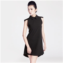 外贸女装批发欧洲站2013夏季新款裙子机车赫本风高档连衣裙722