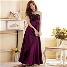 迎宾3106法式宴会新娘敬酒花蕾高雅裙子长版礼服吊带裙连衣裙