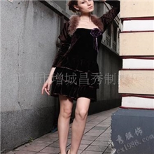 昌秀服饰淑女双层连衣裙套装123-123#实体店+网店免费代理加工