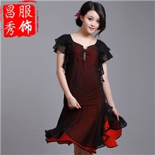 2013热销拉丁舞裙休闲套裙时尚套裙套装舞裙广州制衣厂