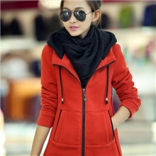 2013秋冬新款卫衣女韩版时尚连帽加厚休闲卫衣外套女开衫女装