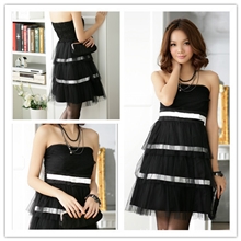 供应大码加大码胖人3108甜美浪漫网纱蛋糕层公主礼服连衣裙