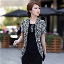 2013中老年女装大码服装假两件套短袖T恤夏装新款妈妈装包邮