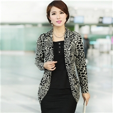 妈妈装假两件套中老年女装针织衫假两件中老年外套上衣