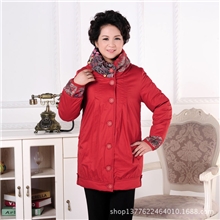 2013新款中老年装妈妈装女装风衣夹克款棉衣加肥加大码棉服