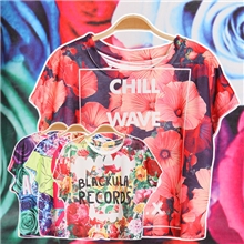 2013夏季新款欧美风街头风嘻哈朋克街头涂鸦短袖T恤半截衣