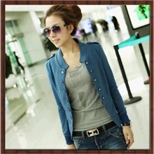 韩国外套2013女装秋季新款肩章双排扣女士秋装外套