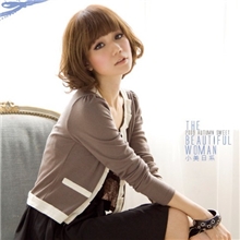 2013秋款外套开衫性价比超高新款花边开衫修身批发