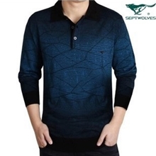 男装T恤秋季长袖新款男式长袖T恤男正品羊绒T恤衫