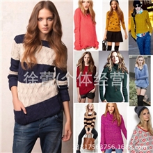 从业12年冬女装外贸尾单原单粗线毛衣库存杂款打包毛衣毛衫