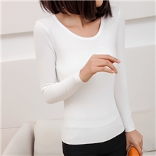 雅夕打底衫女春秋毛衣长袖冬装圆领套头针织衫大码打底毛衣