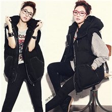 爆款冬季女式短款棉衣外套SZ韩版修身连帽棉马甲马夹518保暖棉袄