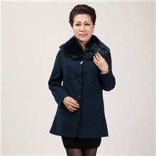 中老年秋冬外套中老年女羊毛尼外套精品中老年女装时尚妈妈装