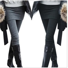 G7017女新款打底裤韩版显瘦假两件包臀裙裤