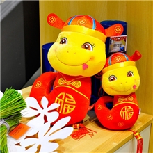 活动促销礼品生肖蛇蛇毛绒玩具企业礼品大中小号