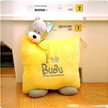 批发供应经典bubu熊方形可爱毛绒玩具家居抱枕