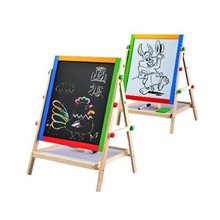 维维熊多功能儿童双面磁性画板可升降65CM双面木质黑白画板1.8