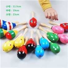 多款多彩色木制小号沙锤幼儿声乐奥尔夫乐器摇铃随机发货