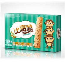 年货零食批发台湾品牌比高脆燕麦棒酥性饼干156克24盒/箱