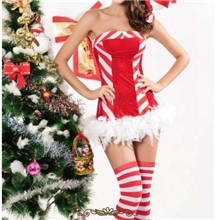 露背圣诞小洋装节日派对圣诞装圣诞服圣诞服表演出服舞台服